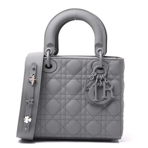 matte grey lady dior|lady dior handbag small.